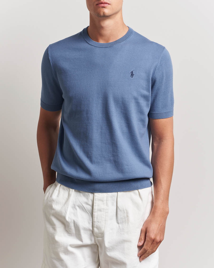 Heren | Truien | Polo Ralph Lauren | Knitted Short Sleeve Tee Capri Blue