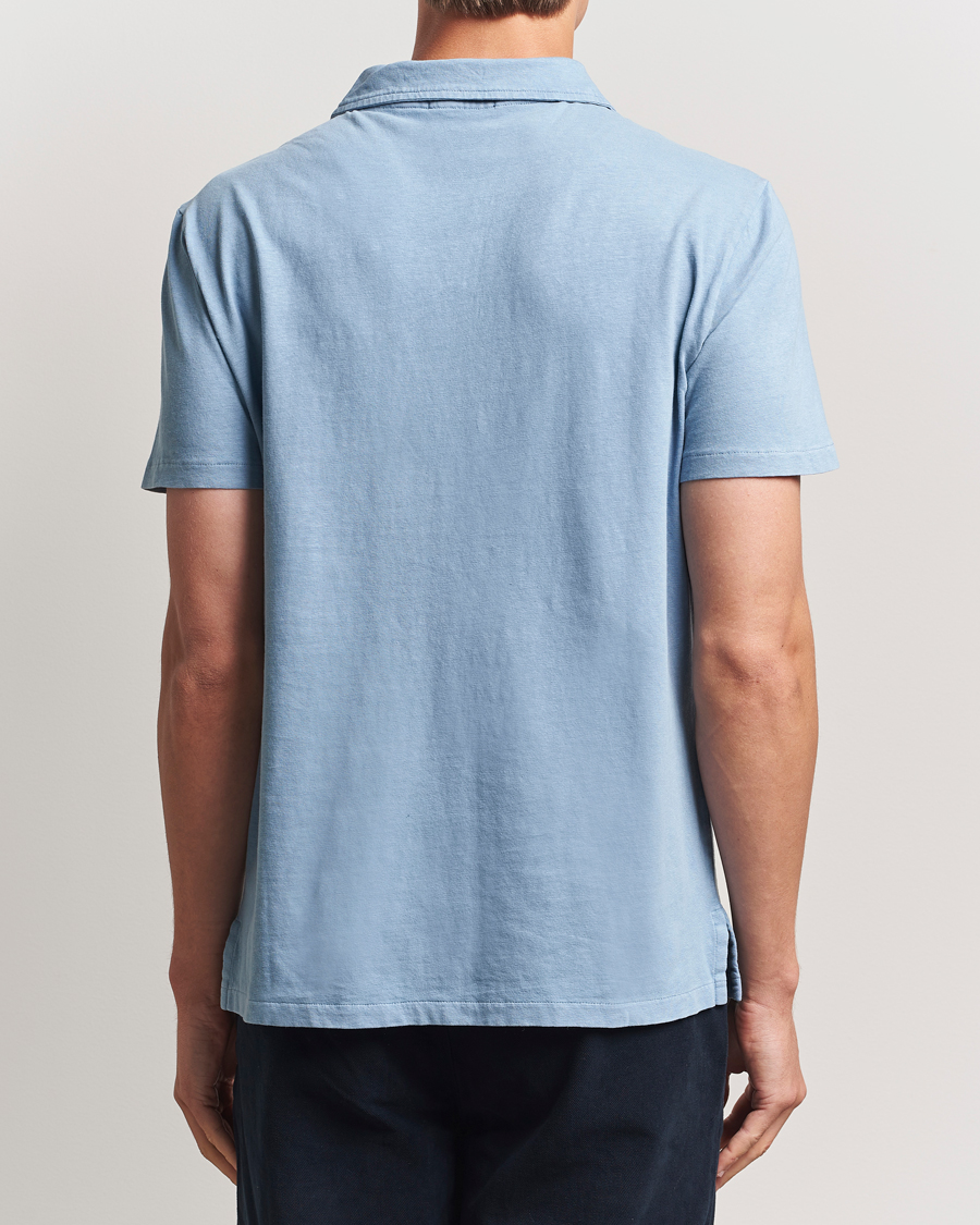 Heren | Polo's | Polo Ralph Lauren | Johnny Cotton/Linen Polo Channel Blue