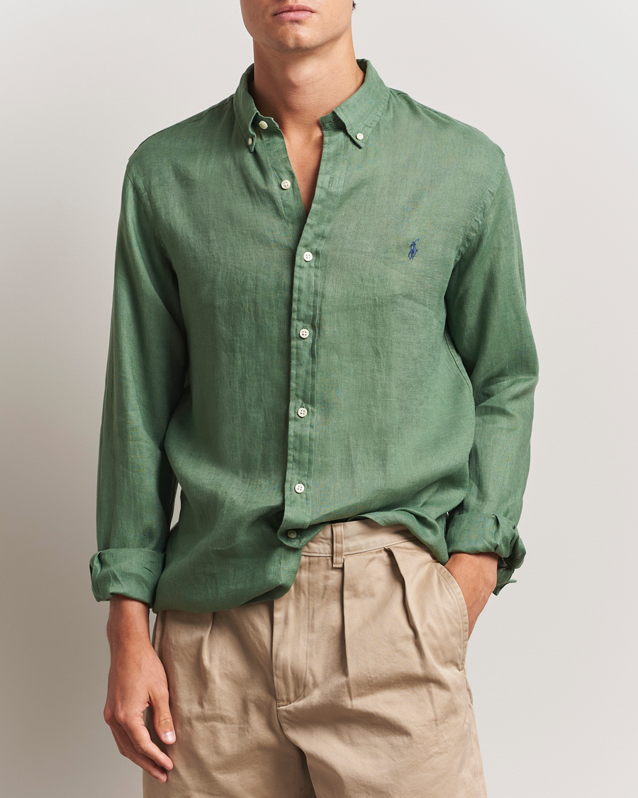 Heren | Overhemden | Polo Ralph Lauren | Slim Fit Linen Shirt Fatigue
