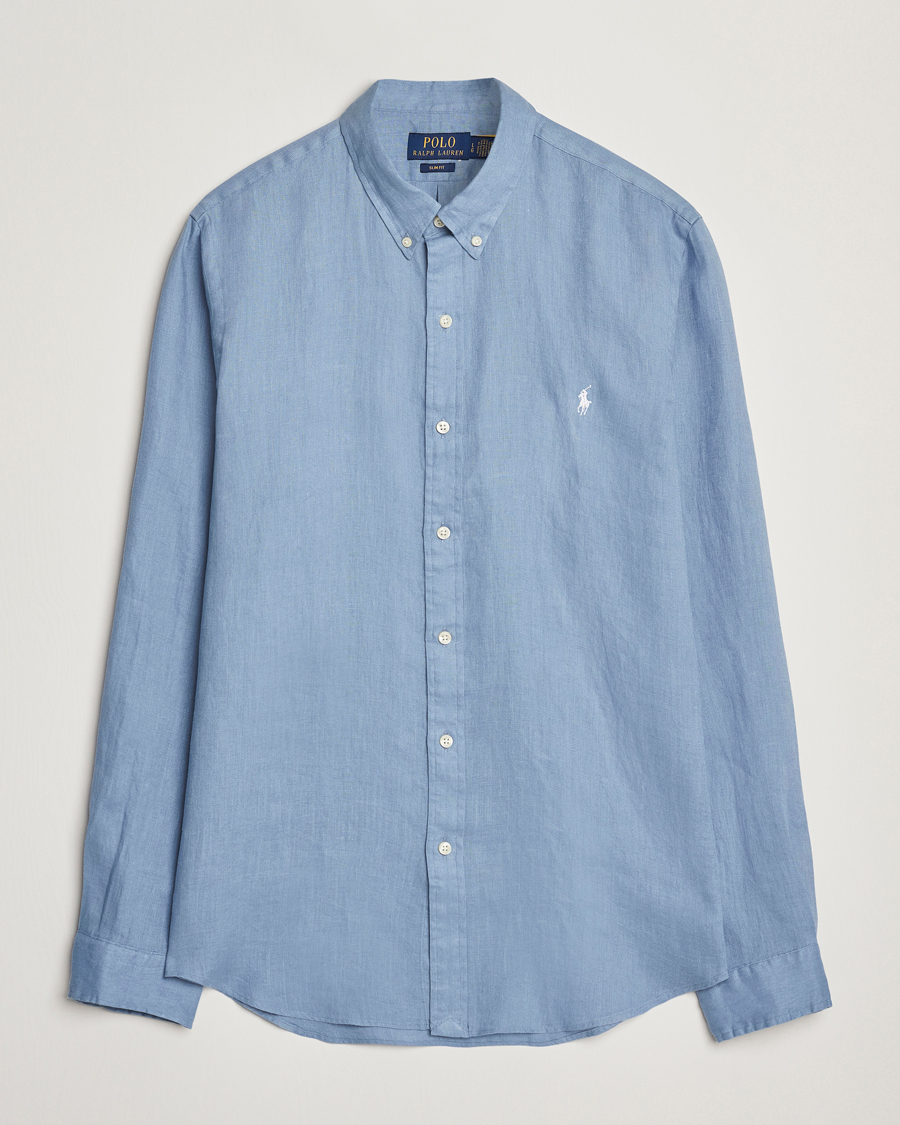 Heren | Overhemden | Polo Ralph Lauren | Slim Fit Linen Shirt Channel Blue