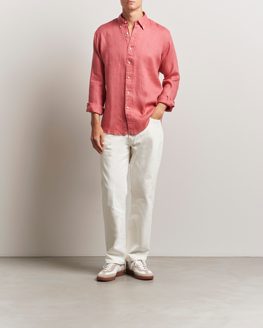 Heren | Overhemden | Polo Ralph Lauren | Slim Fit Linen Shirt Adirondack Berry