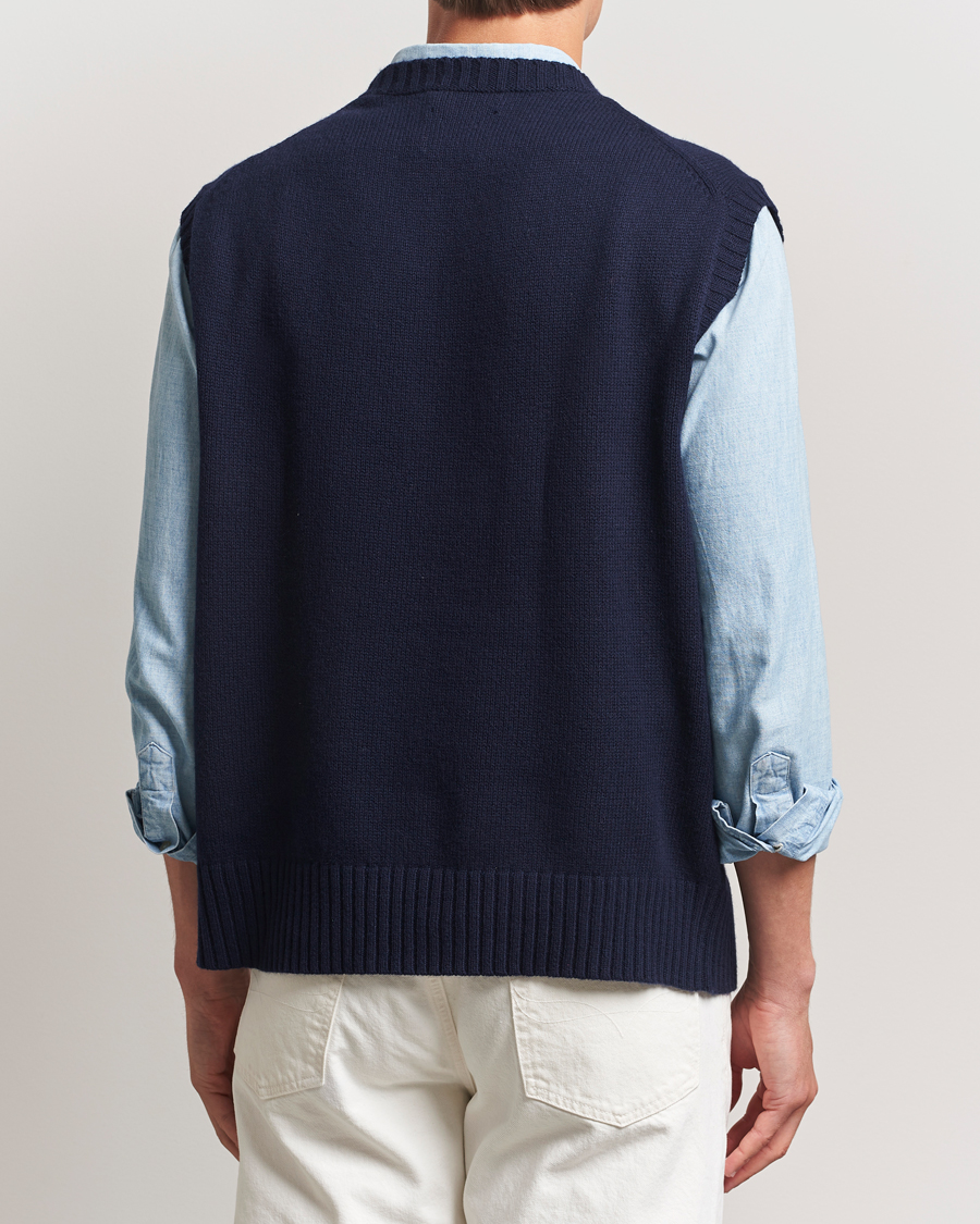 Heren | Truien | Polo Ralph Lauren | US Flag Cotton/Wool Vest Hunter Navy