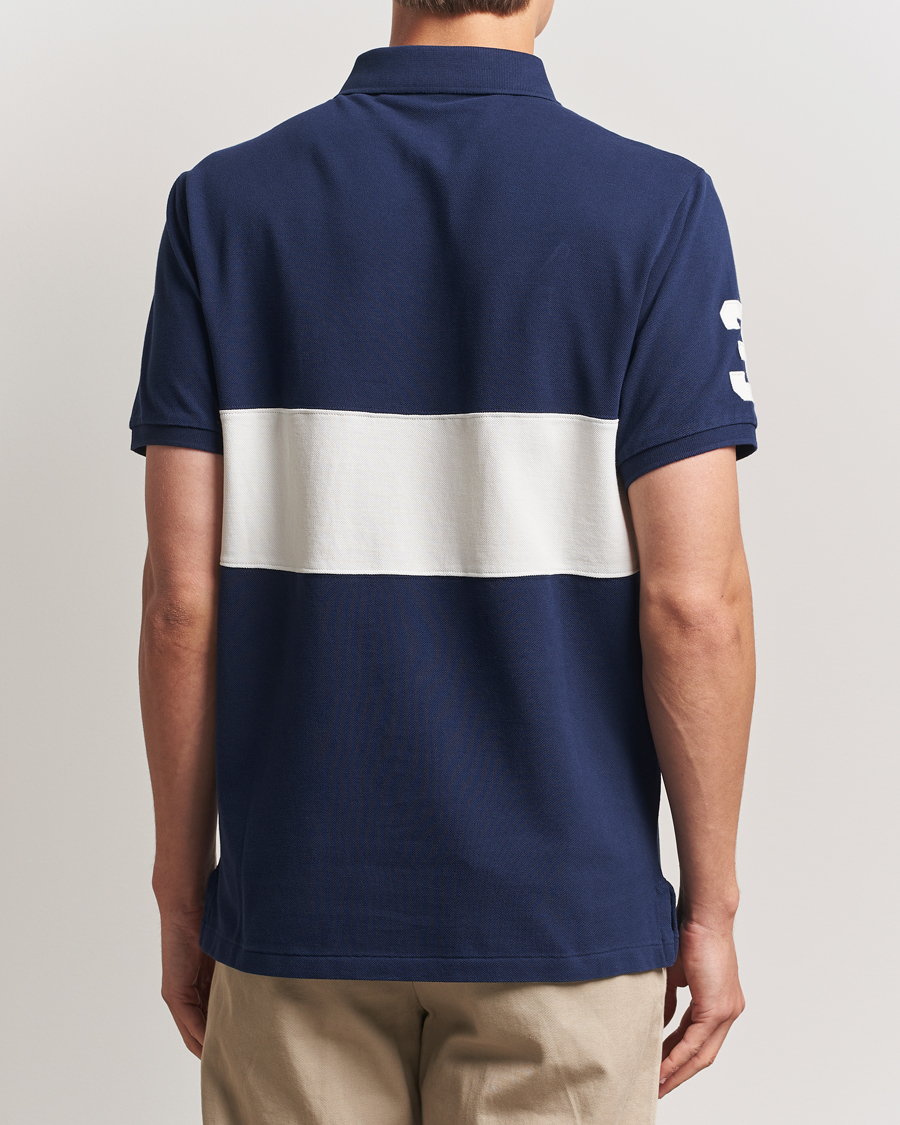 Heren | Polo's | Polo Ralph Lauren | Custom Slim Block Stripe Polo Newport Navy/Nevis