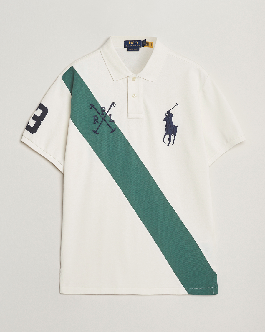 Heren | Polo's | Polo Ralph Lauren | Custom Slim Diagonal Stripe Polo Nevis/Washed Forest