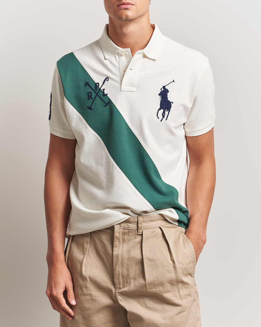 Heren | Polo's | Polo Ralph Lauren | Custom Slim Diagonal Stripe Polo Nevis/Washed Forest