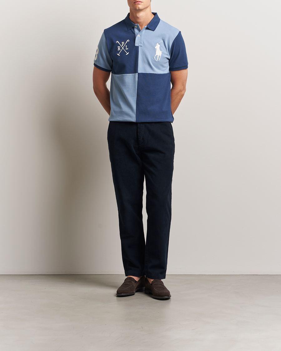 Heren | Polo's | Polo Ralph Lauren | Custom Slim Check Polo Rustic Navy/Channel Blue
