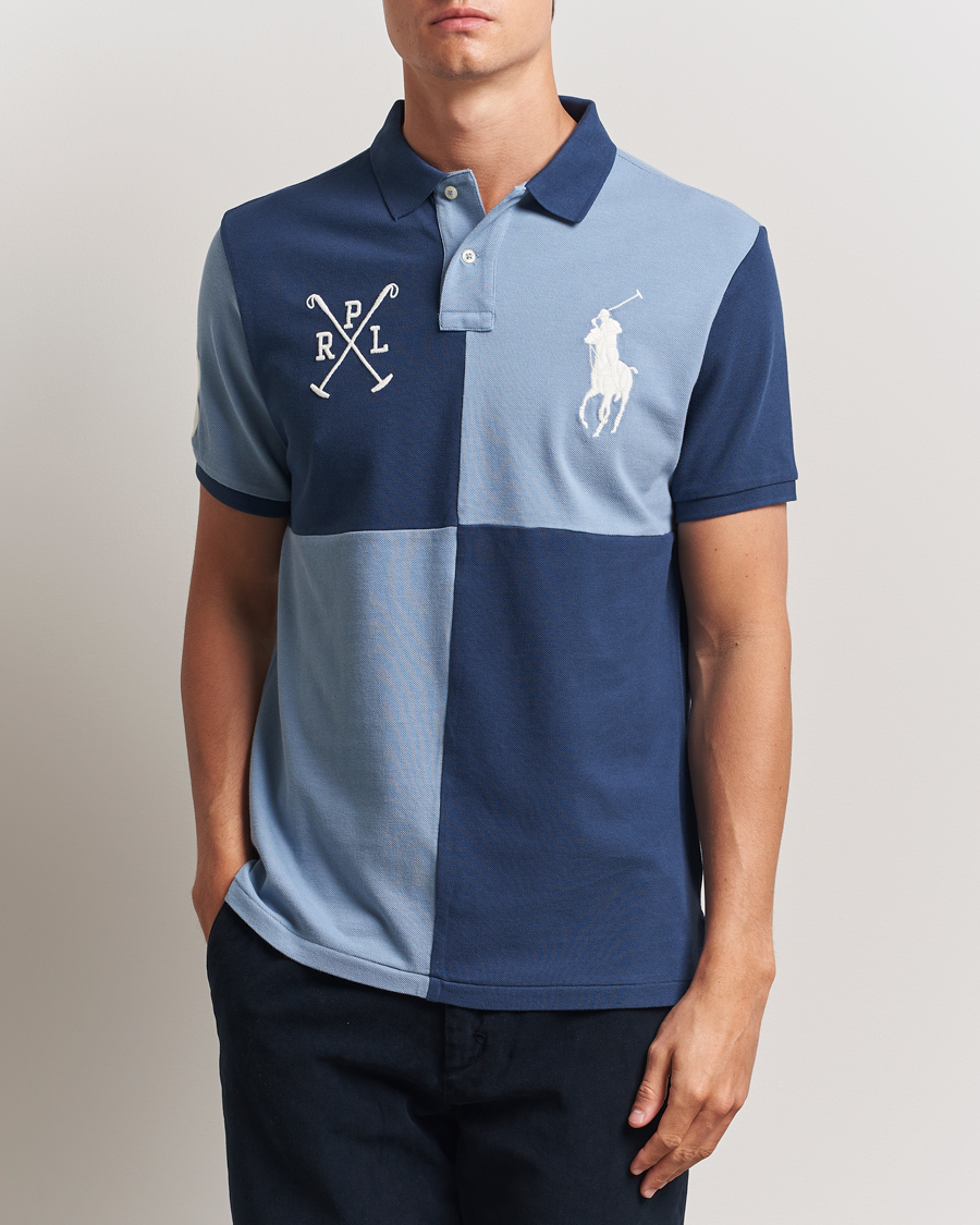 Heren | Polo's | Polo Ralph Lauren | Custom Slim Check Polo Rustic Navy/Channel Blue