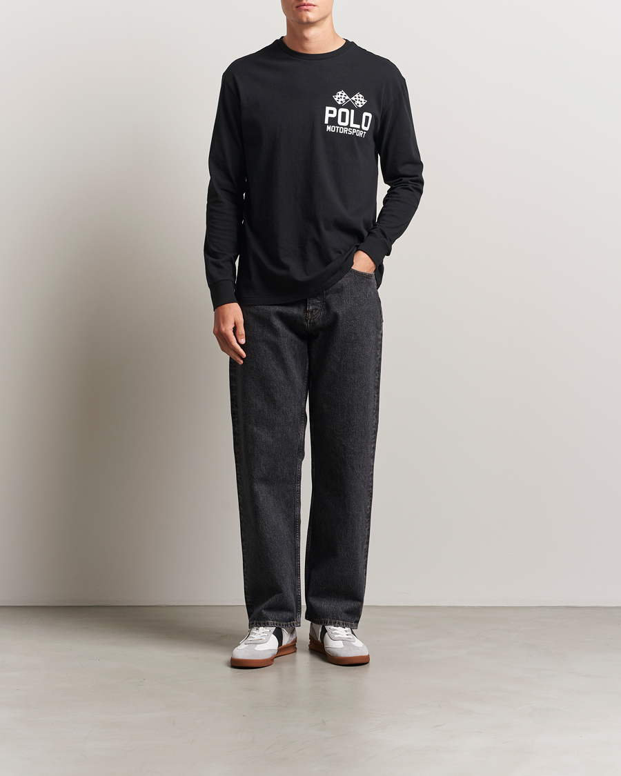 Heren | T-shirts | Polo Ralph Lauren | RL Motorsport Long Sleeve Tee Polo Black