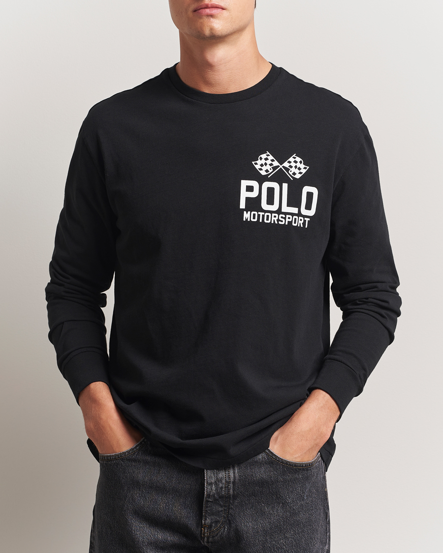 Heren | T-shirts | Polo Ralph Lauren | RL Motorsport Long Sleeve Tee Polo Black