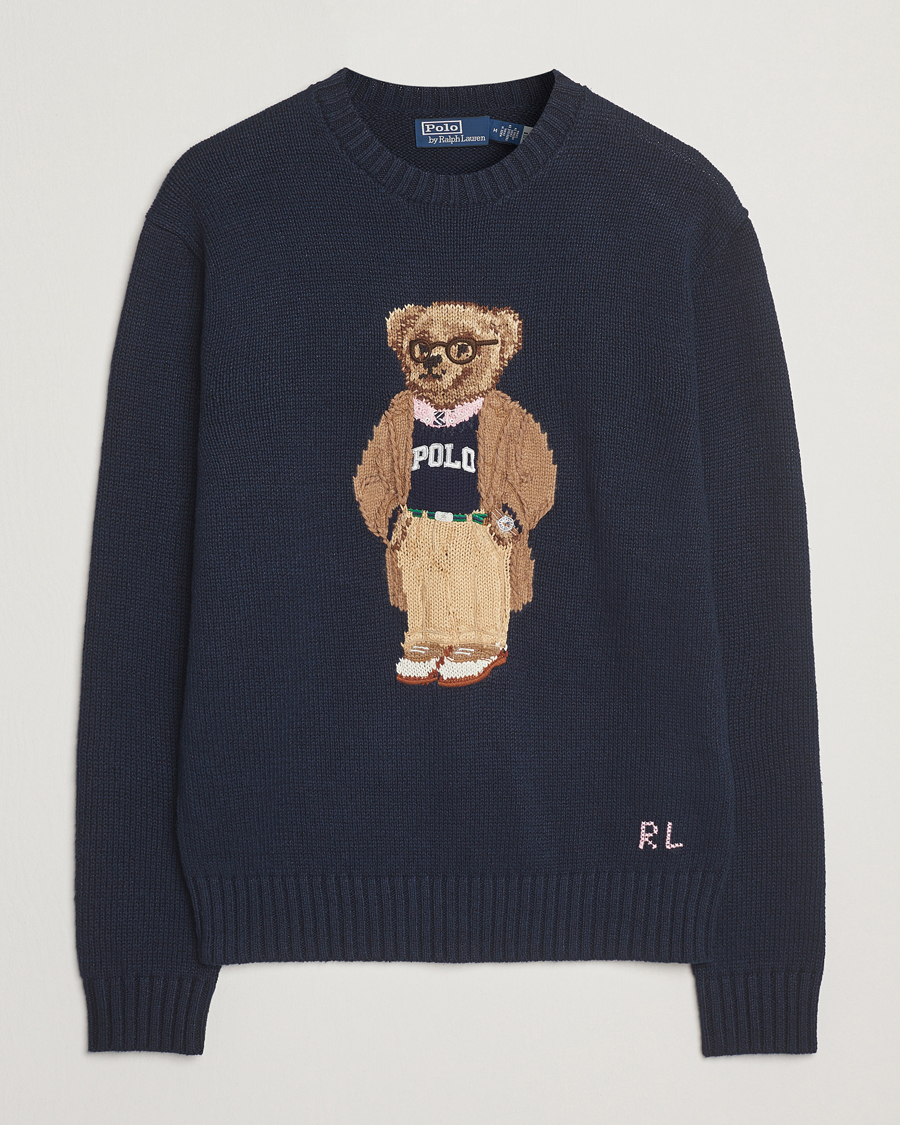 Heren | Truien | Polo Ralph Lauren | Linen/Cotton Bear Pullover Bear Navy
