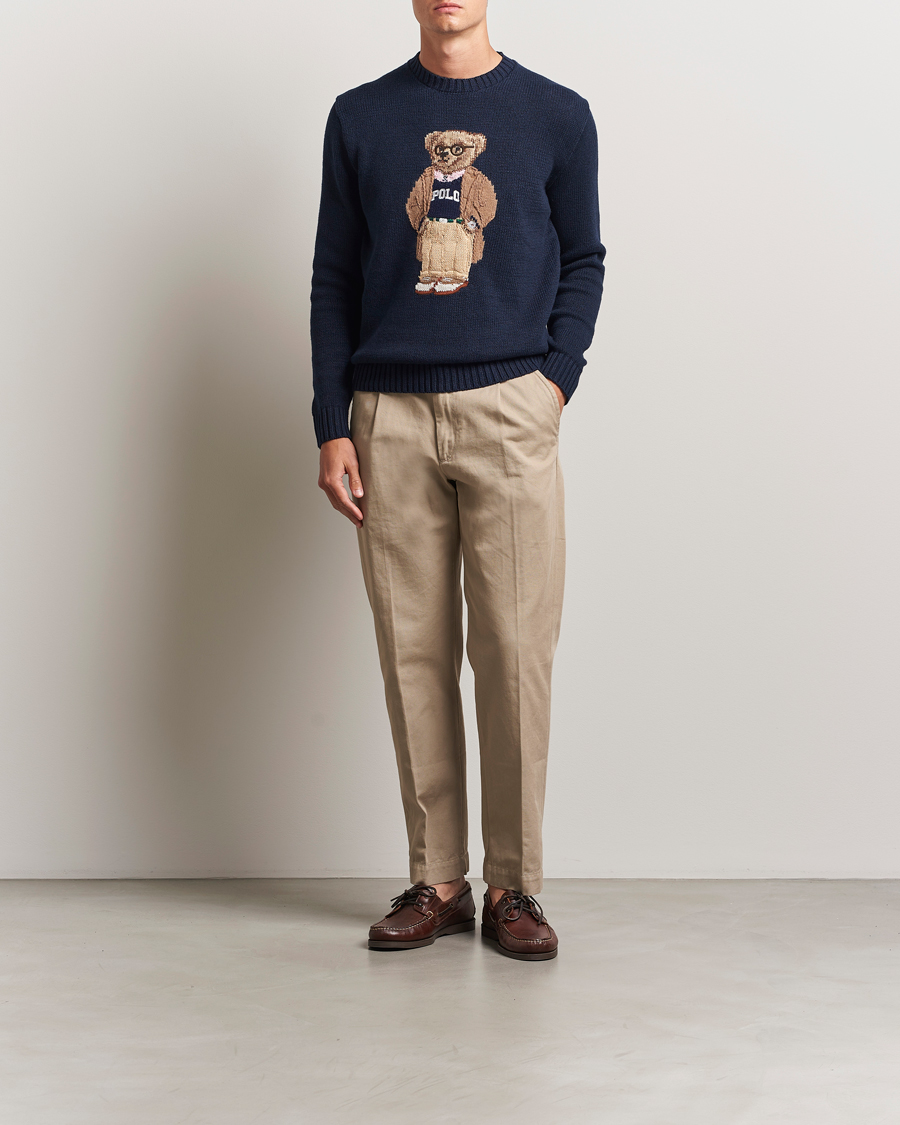Heren | Truien | Polo Ralph Lauren | Linen/Cotton Bear Pullover Bear Navy