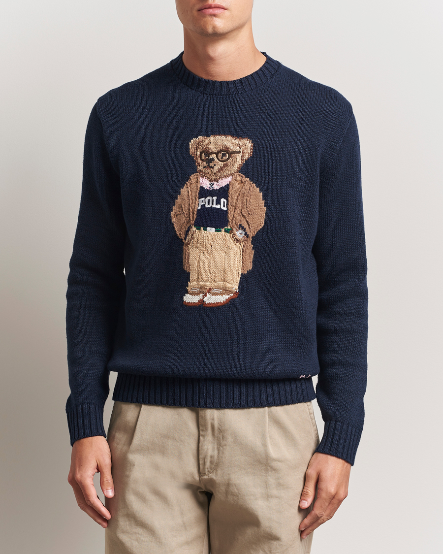 Heren | Truien | Polo Ralph Lauren | Linen/Cotton Bear Pullover Bear Navy