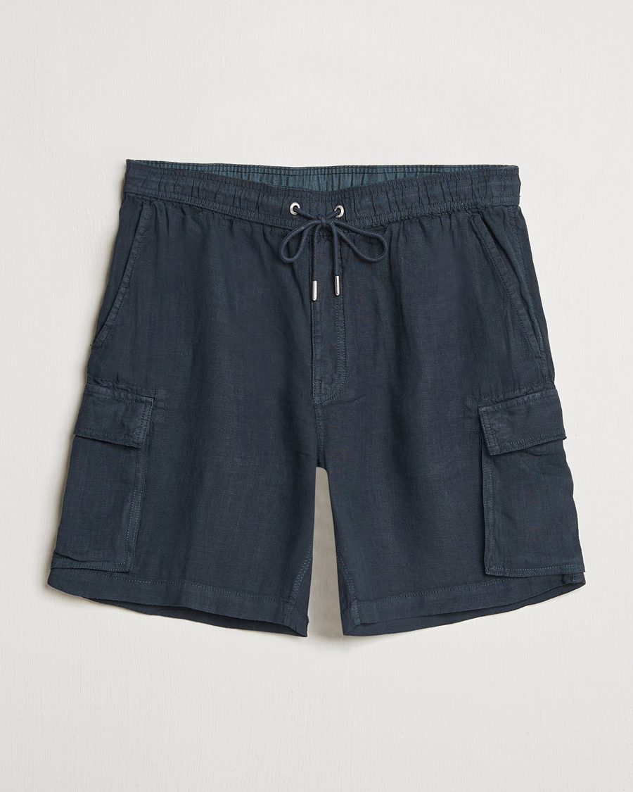Heren | Korte broek | GANT | Regular Fit Linen Cargo Shorts Darkened Navy