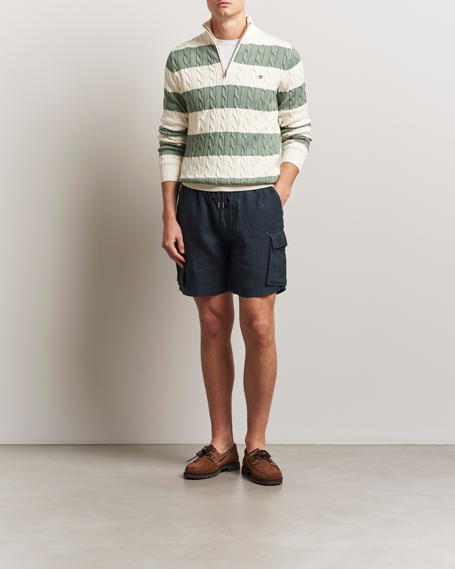 Heren | Korte broek | GANT | Regular Fit Linen Cargo Shorts Darkened Navy