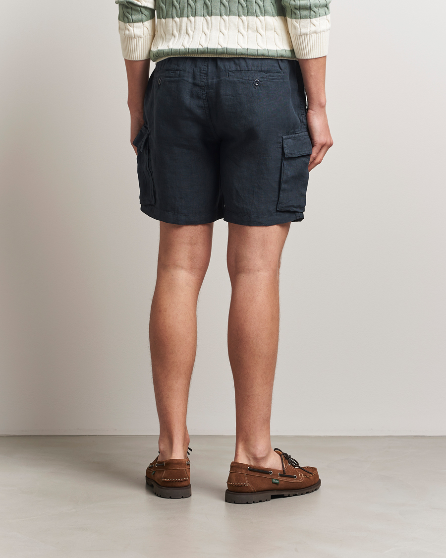 Heren | Korte broek | GANT | Regular Fit Linen Cargo Shorts Darkened Navy