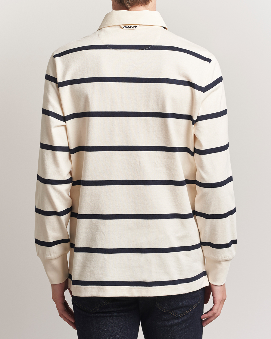 Heren | Truien | GANT | Thin Stripe Heavy Rugger Cream