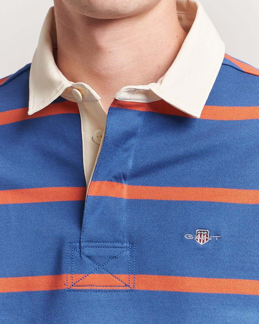Heren | Truien | GANT | Thin Stripe Heavy Rugger Rich Blue