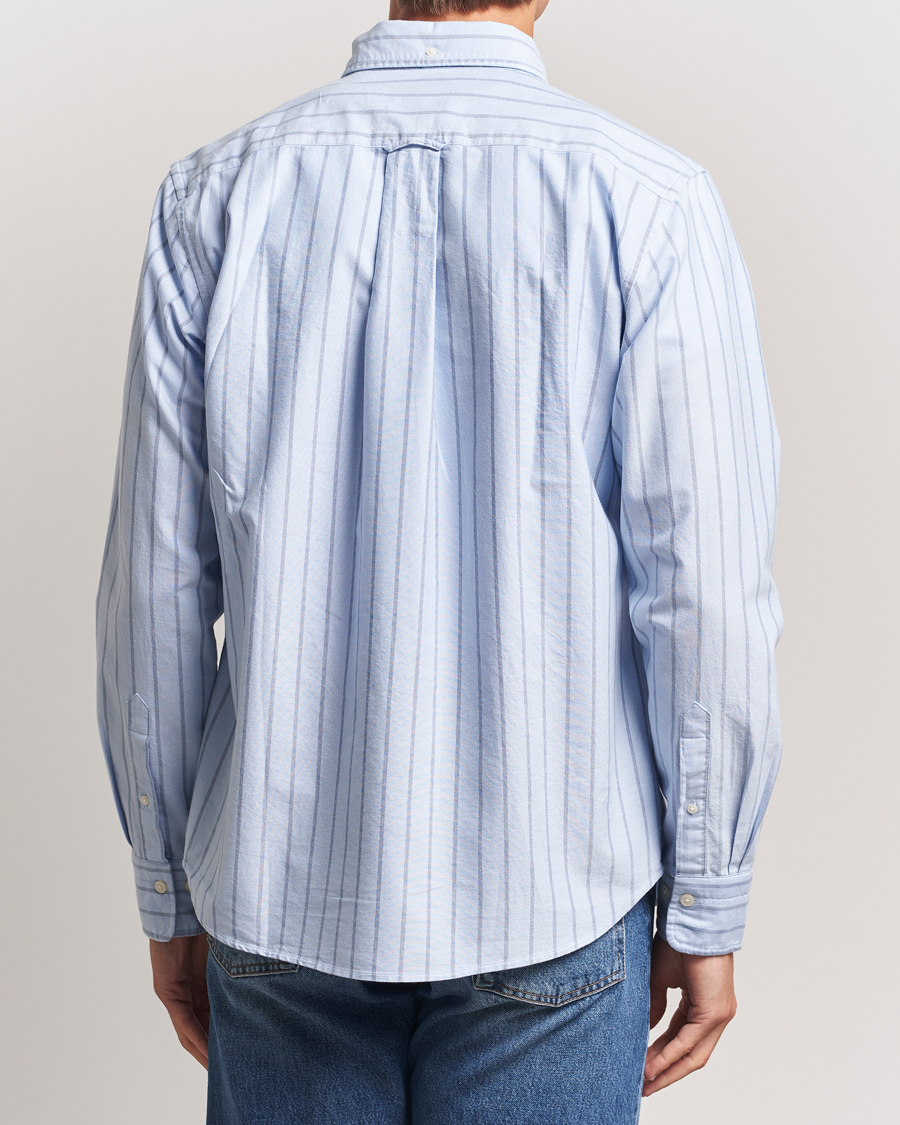 Heren | Overhemden | GANT | Regular Fit Classic Oxford Striped Shirt Light Blue