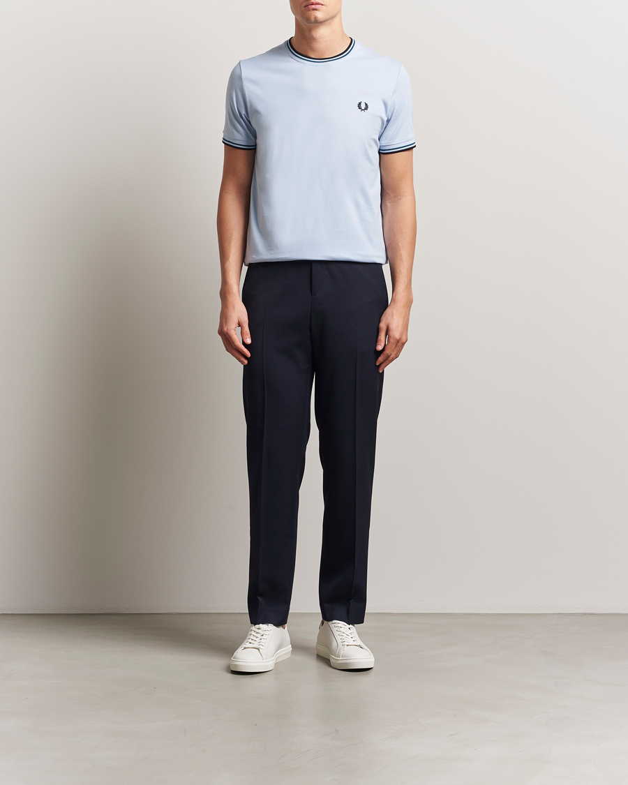 Heren | T-shirts | Fred Perry | Twin Tipped T-Shirt Light Smoke