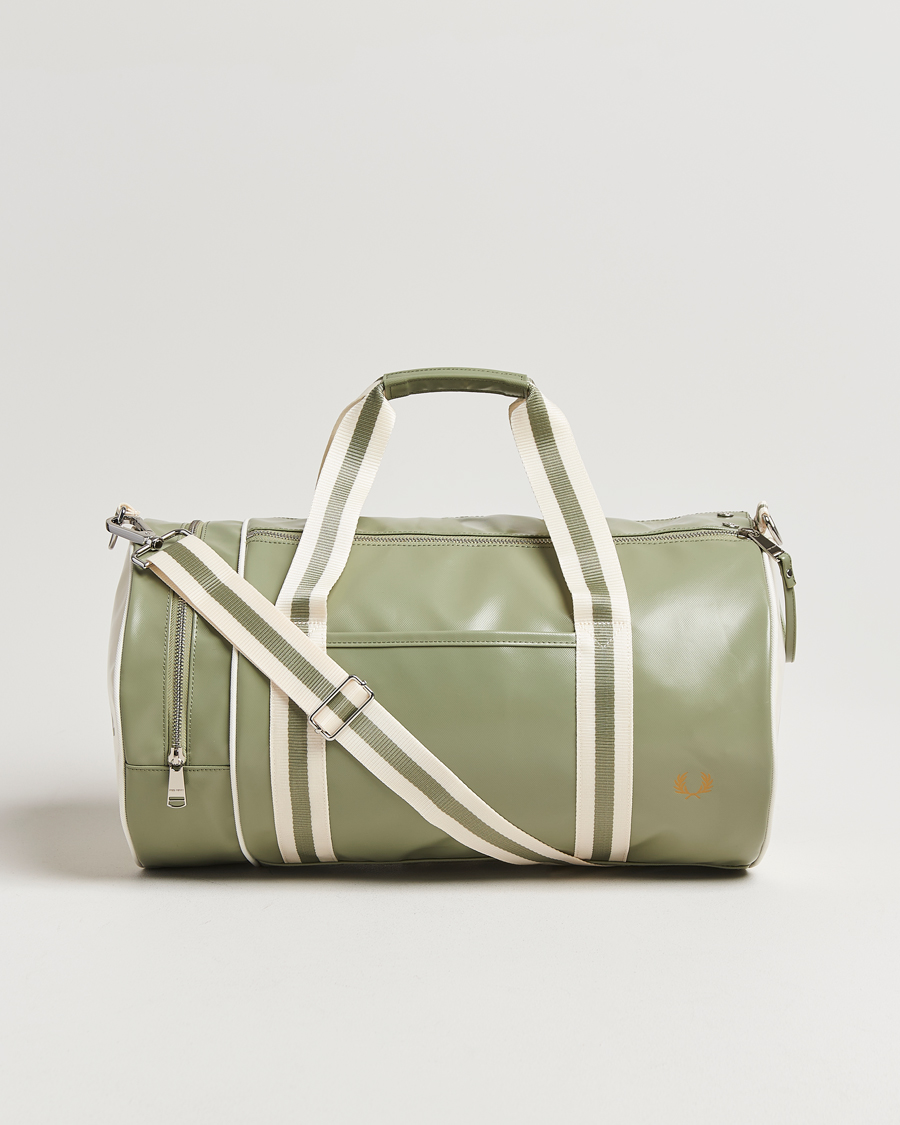 Heren | Tassen | Fred Perry | Classic Barrel Bag Olive Mint/White