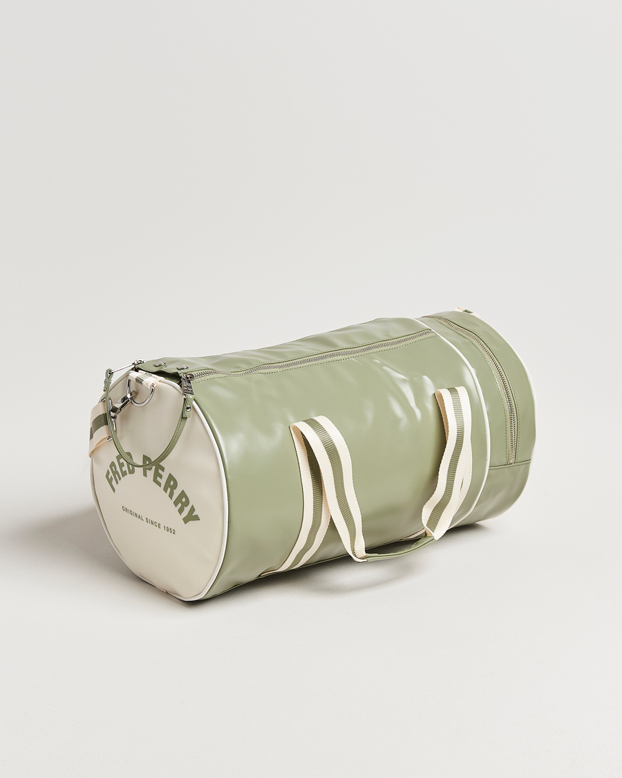 Heren | Tassen | Fred Perry | Classic Barrel Bag Olive Mint/White