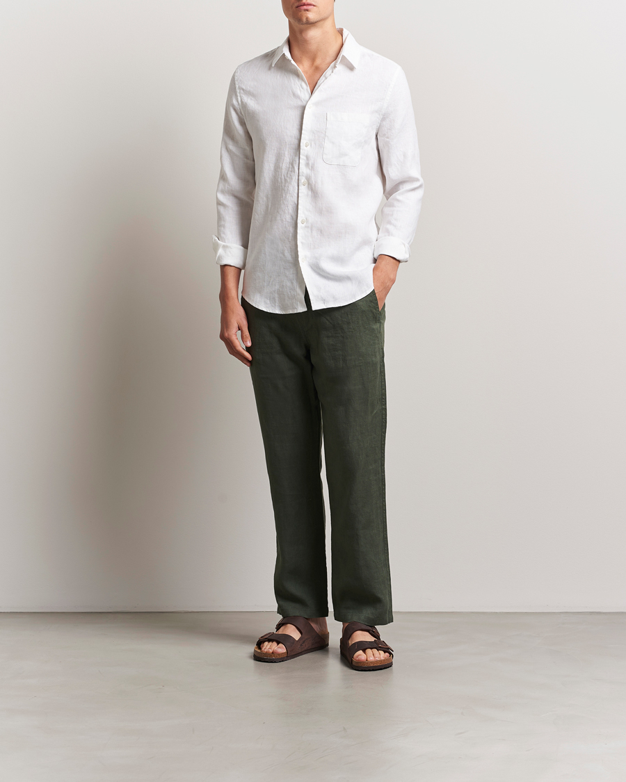 Heren | Overhemden | Samsøe Samsøe | Liam Linen Shirt White
