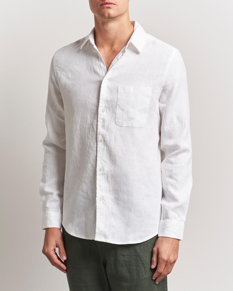 Heren | Overhemden | Samsøe Samsøe | Liam Linen Shirt White