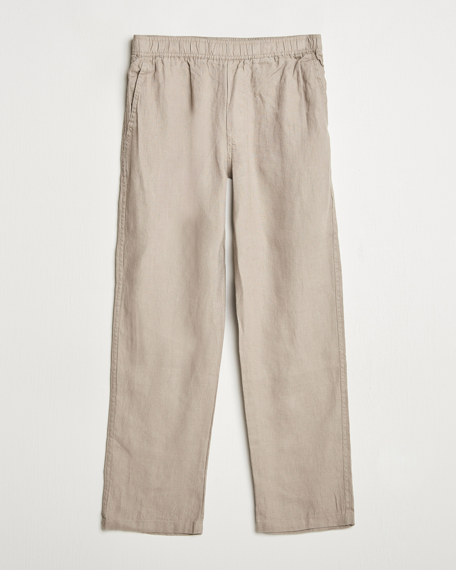 Heren | Broeken | Samsøe Samsøe | Jabari Linen Drawstring Trousers Greige
