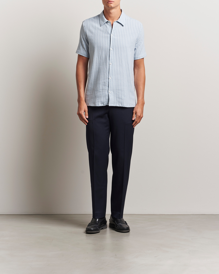 Heren | Overhemden | Samsøe Samsøe | Avan Structured Short Sleeve Shirt Gray Dawn