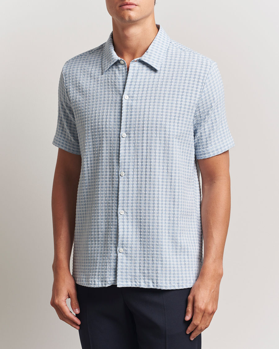 Heren | Overhemden | Samsøe Samsøe | Avan Structured Short Sleeve Shirt Gray Dawn