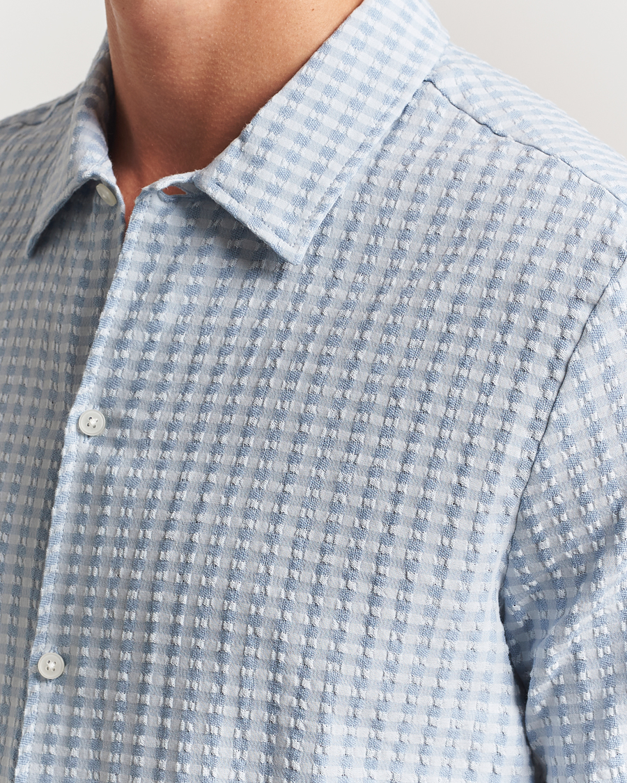 Heren | Overhemden | Samsøe Samsøe | Avan Structured Short Sleeve Shirt Gray Dawn