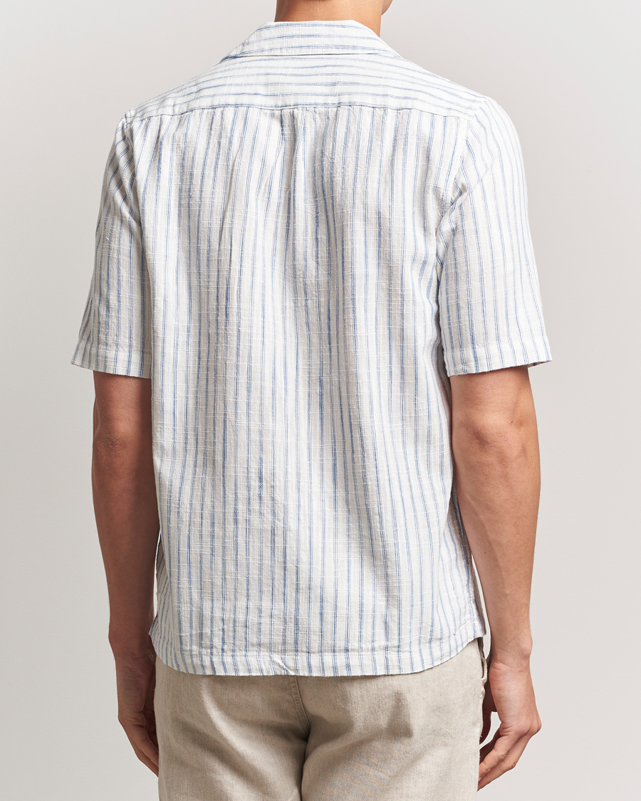 Heren | Overhemden | Samsøe Samsøe | Oscar Striped Short Sleeve Shirt Clear Cream