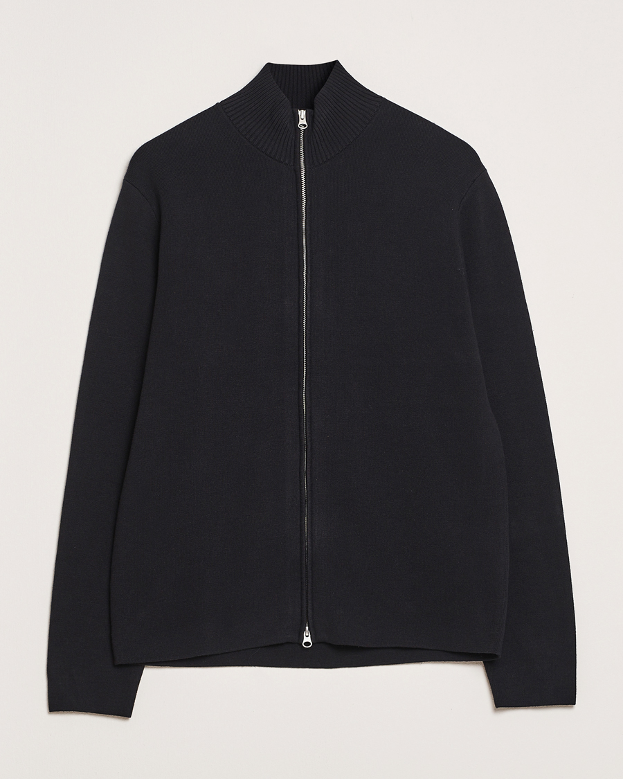 Heren | Truien | Samsøe Samsøe | Niklas Full Zip Sweater Black