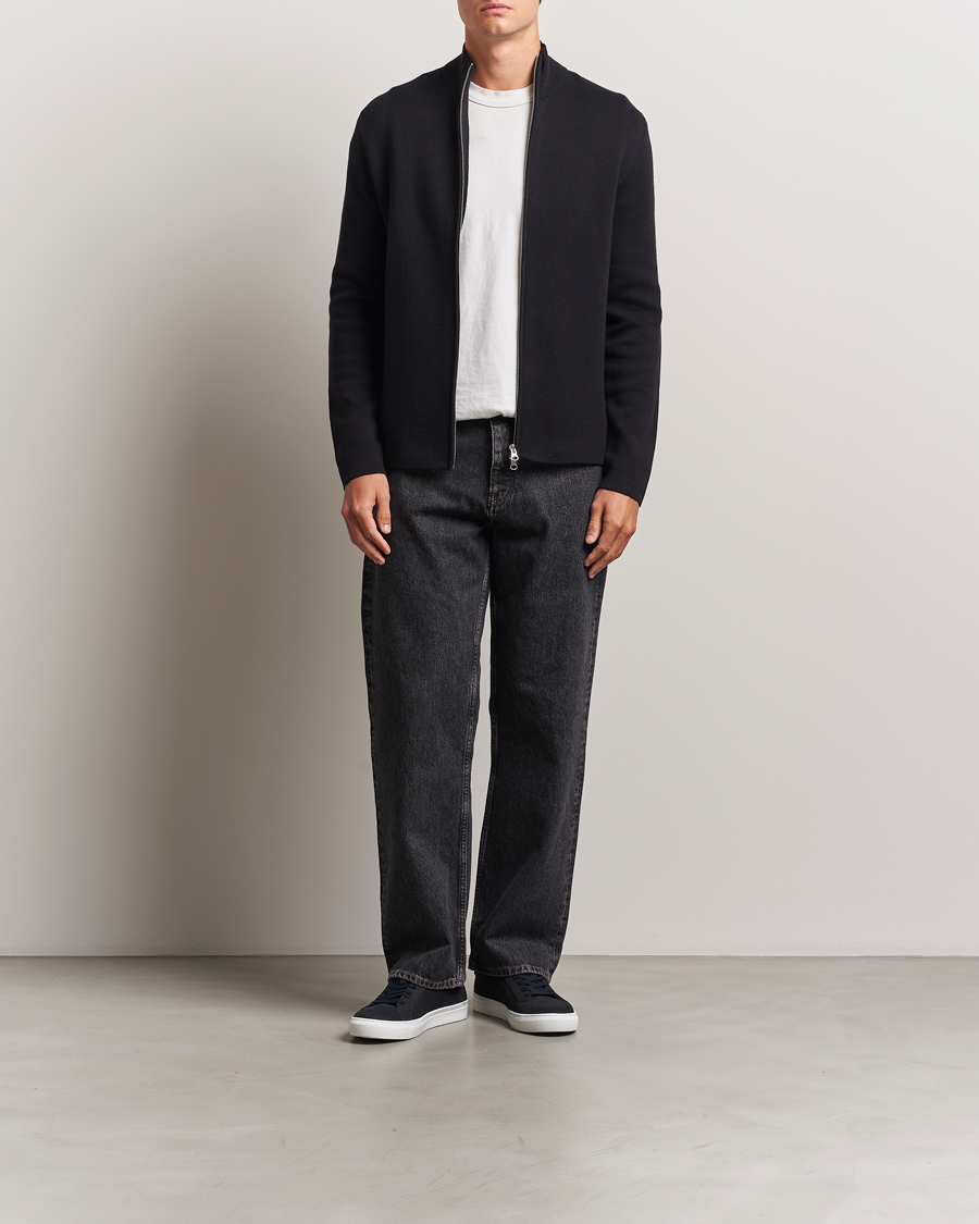 Heren | Truien | Samsøe Samsøe | Niklas Full Zip Sweater Black