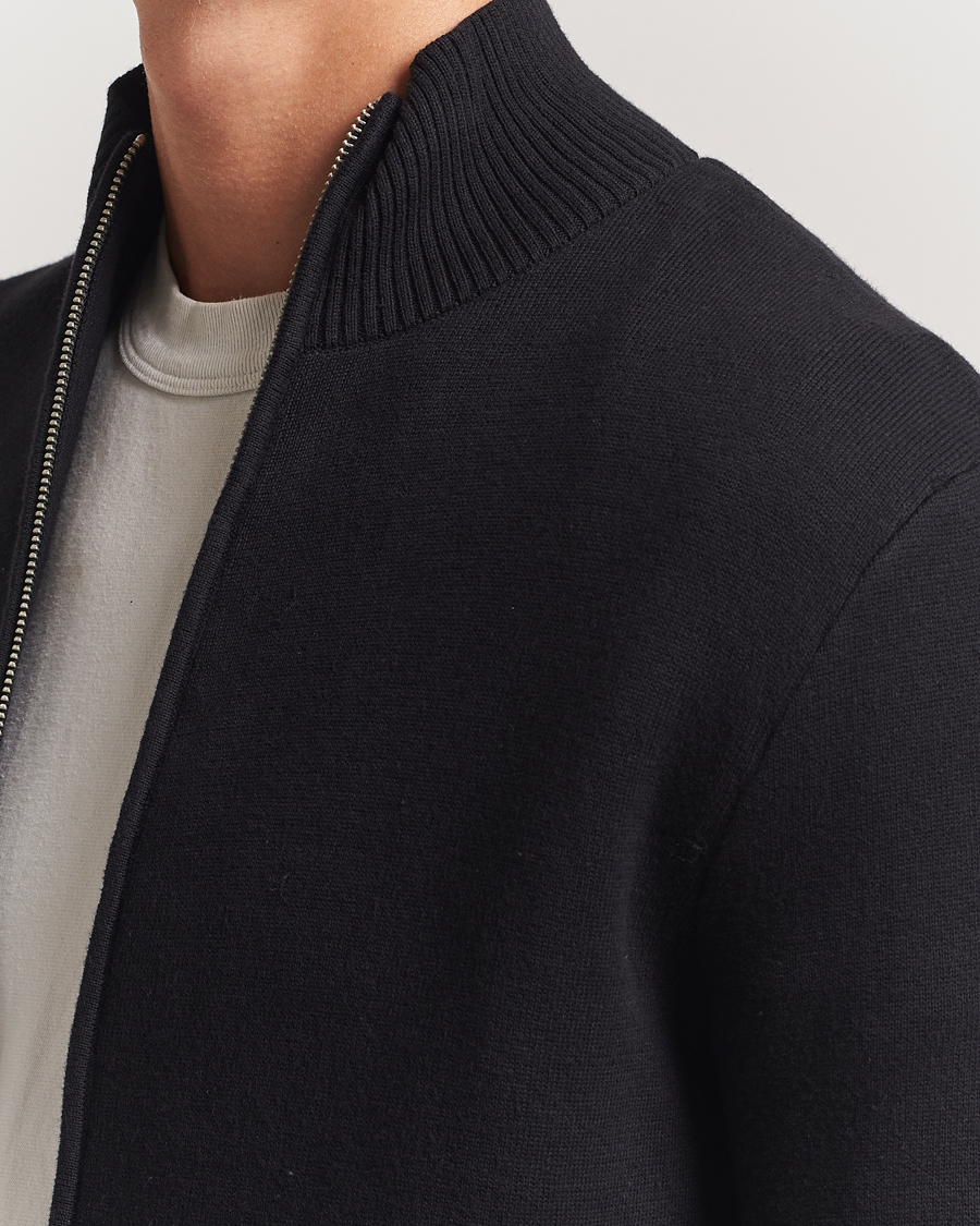Heren | Truien | Samsøe Samsøe | Niklas Full Zip Sweater Black