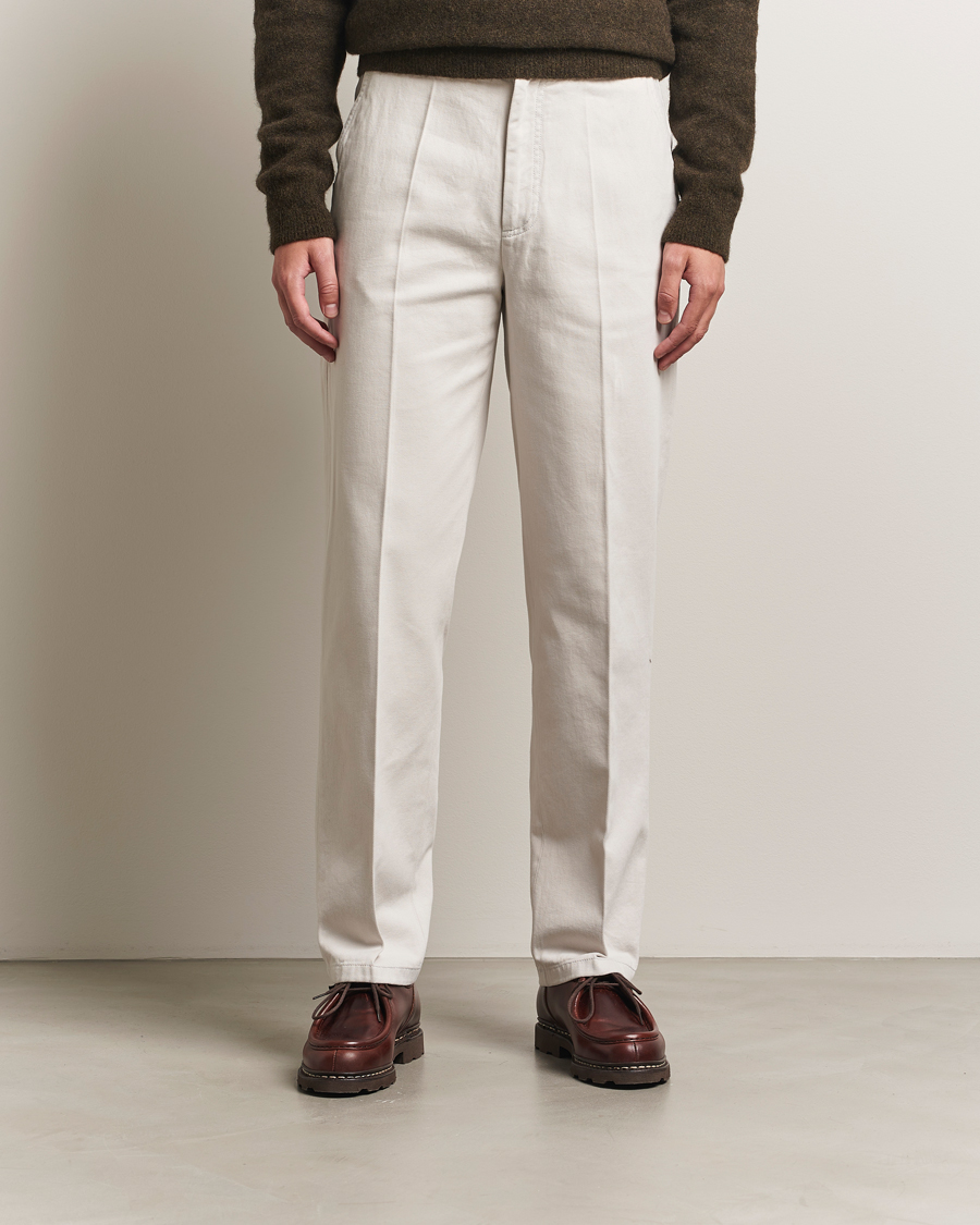 Heren | Broeken | Filippa K | Cotton Chino Trousers Chalk Grey