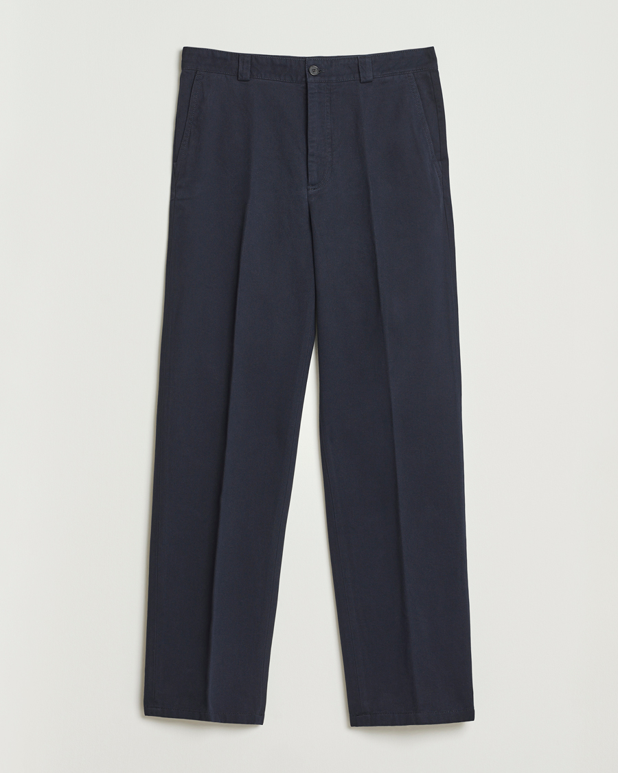 Heren | Broeken | Filippa K | Cotton Chino Trousers Navy