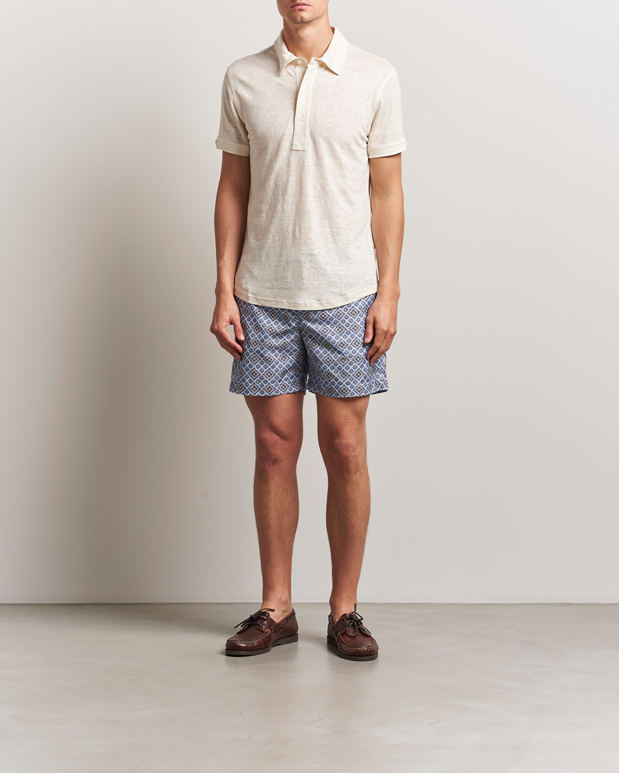 Heren | Polo's | Orlebar Brown | Sebastian Linen Polo Latte