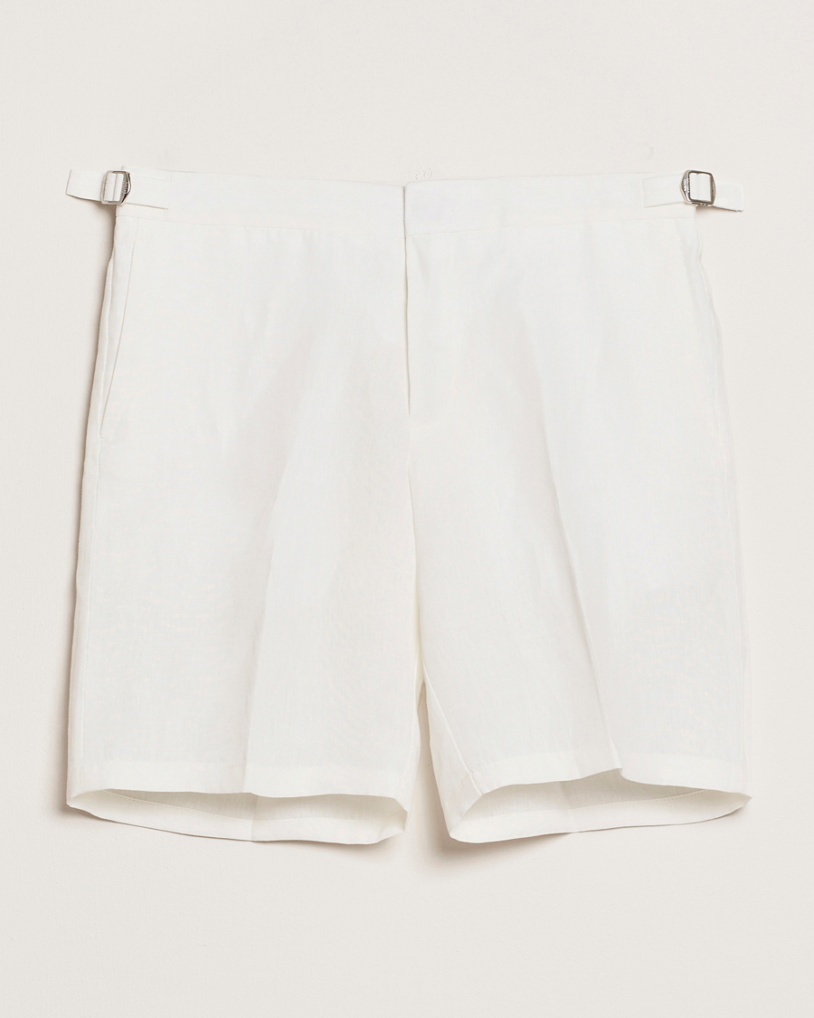 Heren | Korte broek | Orlebar Brown | Norwich Italian Linen Shorts White Sand