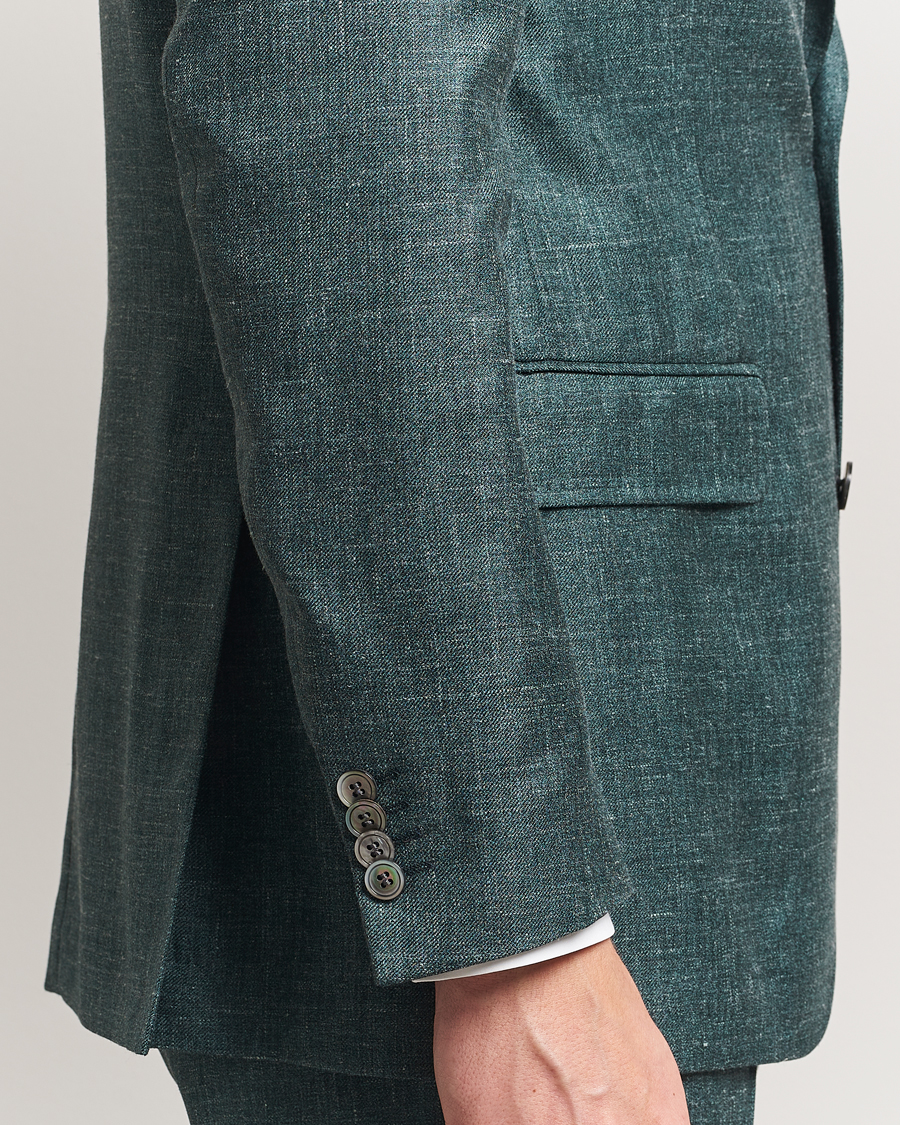 Heren | Blazers | Oscar Jacobson | Fellow EVO Wool/Silk/Linen Blazer Green