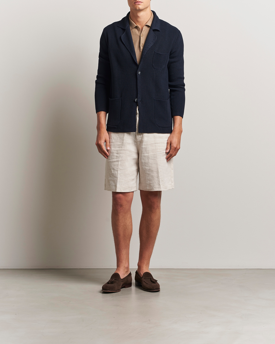 Heren | Truien | Oscar Jacobson | Camron Cotton Cardigan Navy