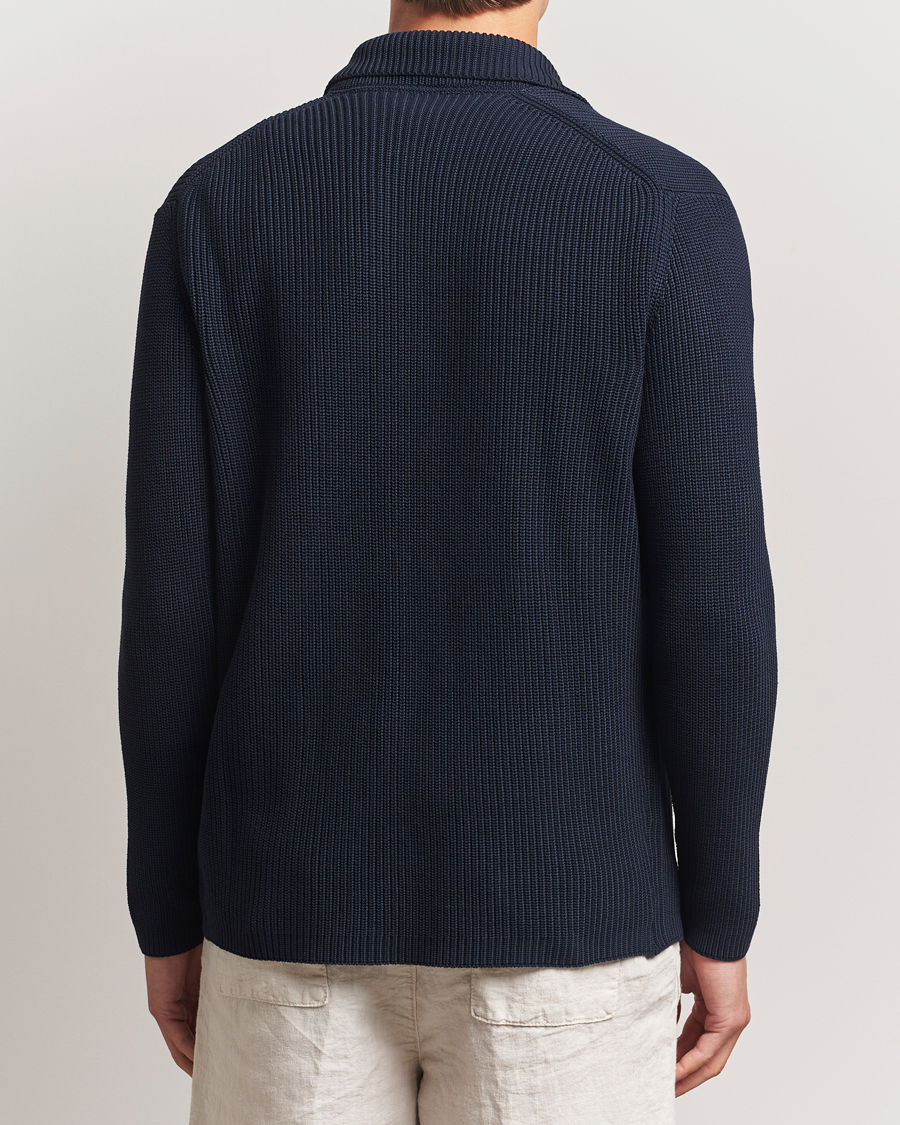 Heren | Truien | Oscar Jacobson | Camron Cotton Cardigan Navy