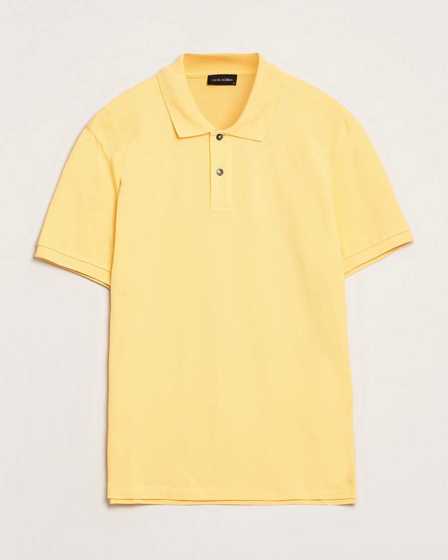 Heren | Polo's | Oscar Jacobson | Alex Cotton Polo Yellow