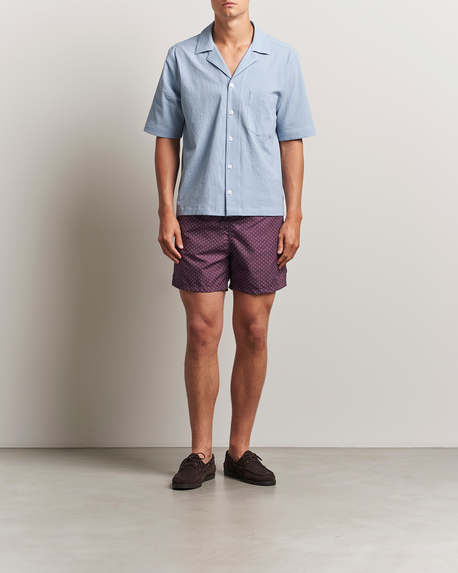 Heren | Zwembroek | Oscar Jacobson | Printed Swimshorts Red/Navy