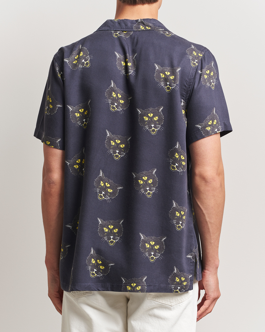 Heren | Overhemden | Nudie Jeans | Arvid The Cat Hawaii Shirt Antracite