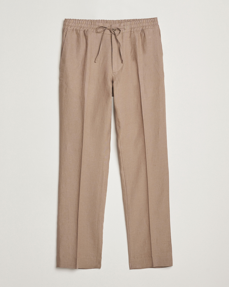 Heren | Broeken | J.Lindeberg | Soren Drape Linen Pants Nutmeg