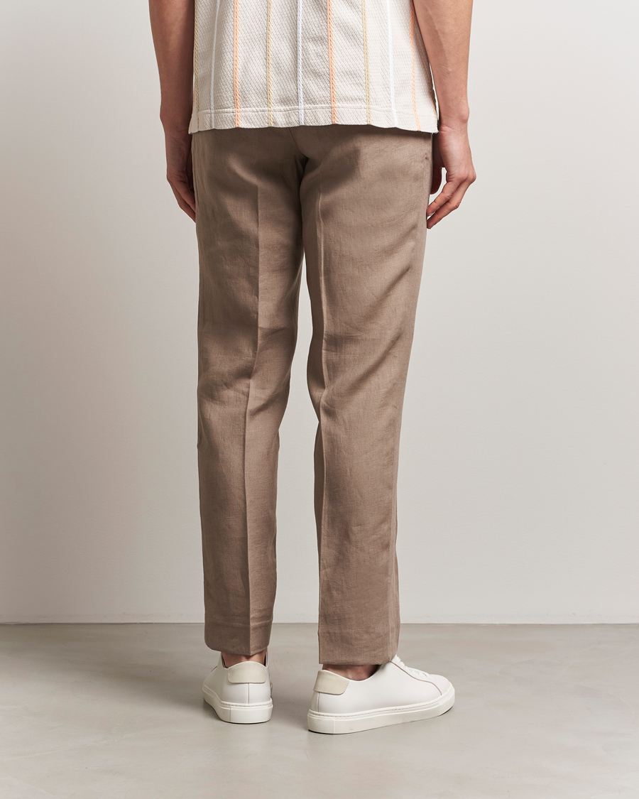 Heren | Broeken | J.Lindeberg | Soren Drape Linen Pants Nutmeg
