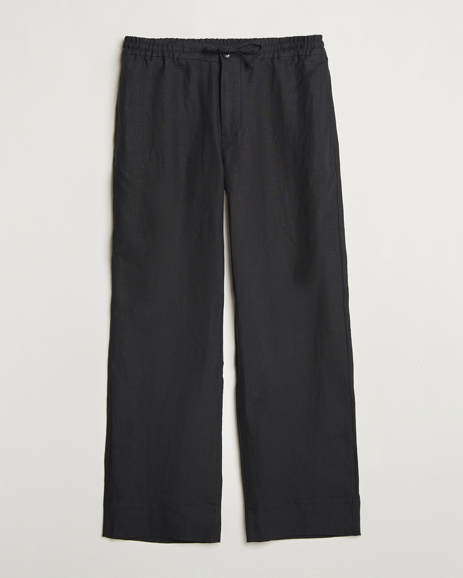Heren | Broeken | J.Lindeberg | Noah Drape Linen Pants Black
