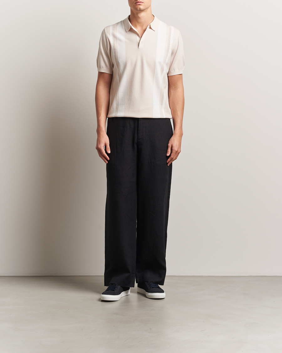 Heren | Broeken | J.Lindeberg | Noah Drape Linen Pants Black
