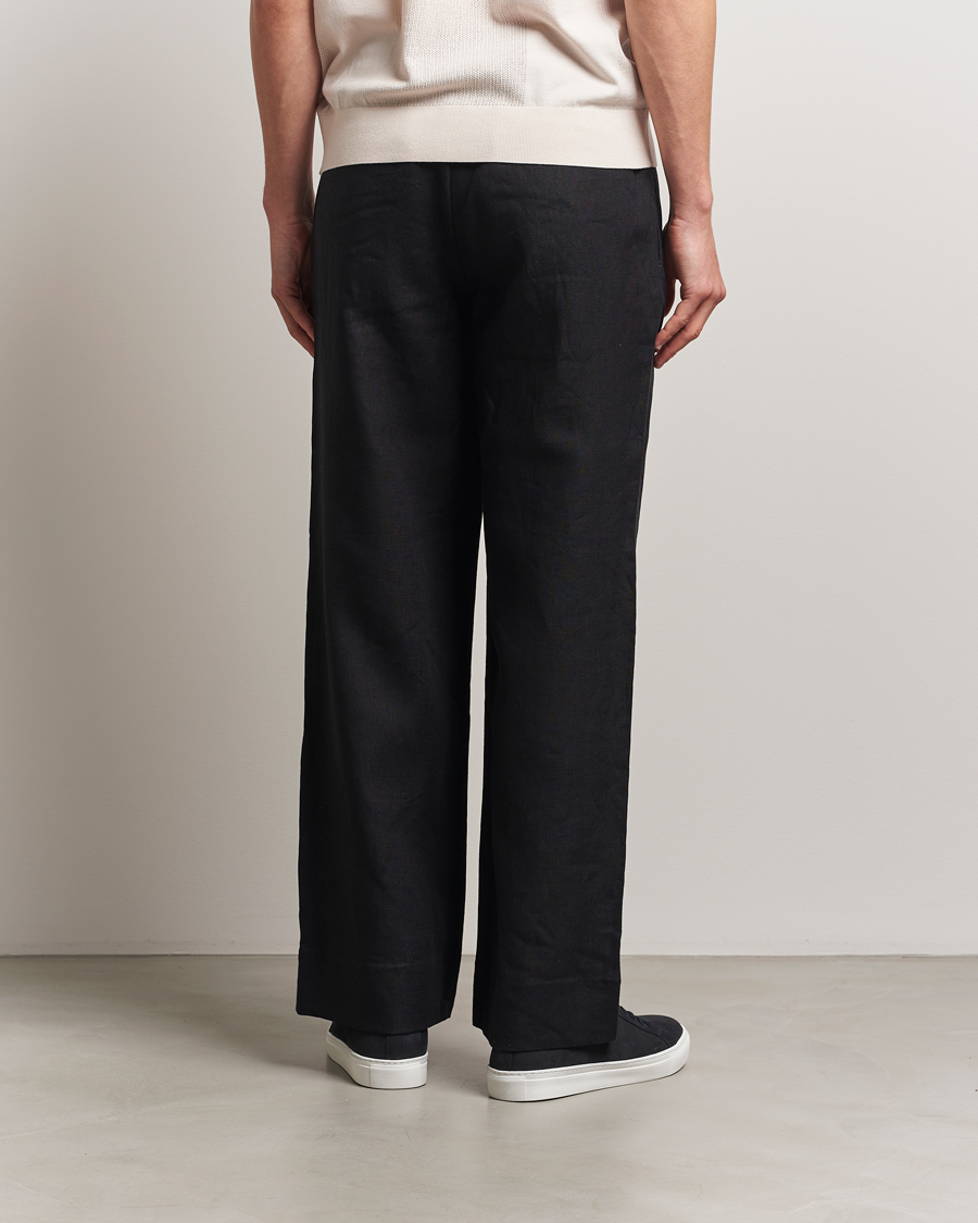 Heren | Broeken | J.Lindeberg | Noah Drape Linen Pants Black